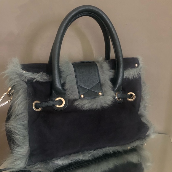 Jimmy choo suede and fur bag - Picture 2 of 9